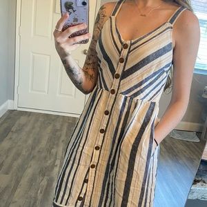 Universal Thread Striped Linen Summer Dress